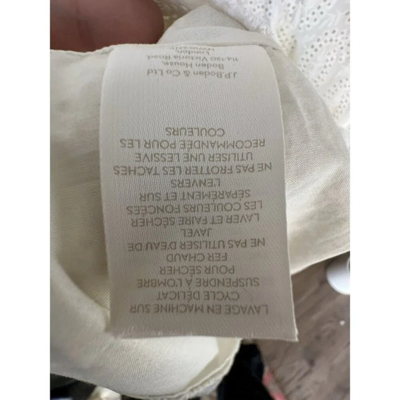 Boden white eyelet ruffle midi dress Size 6 R Spring Summer Dress - Picture 8 of 10